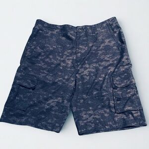 Airwalk Men's Dark Grey/ Blue Camouflage Cargo Shorts